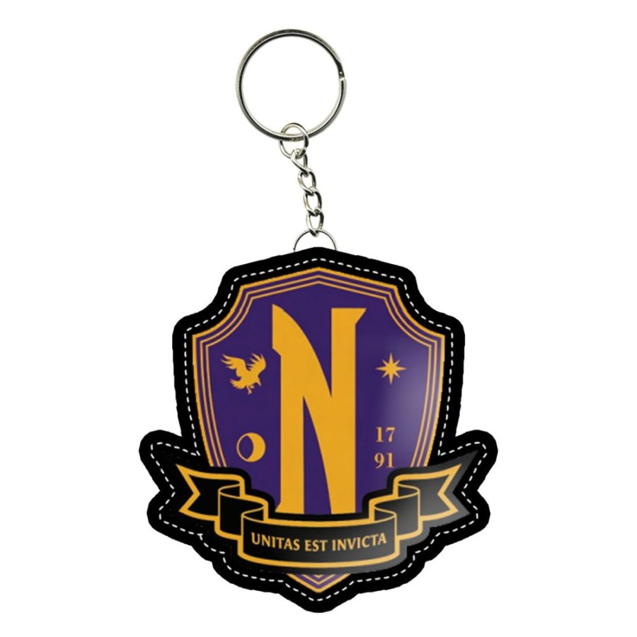 Karactermania | Mercredi - Embleme Nevermore - Porte-Cles En Caoutchouc