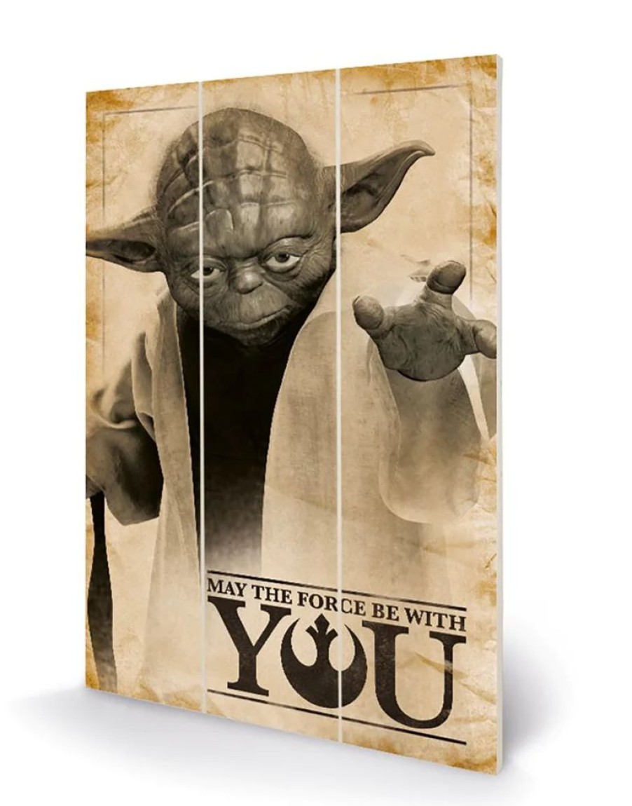 Pyramid | Star Wars - May The Force Be With You - Impression Sur Bois 20X29.5Cm