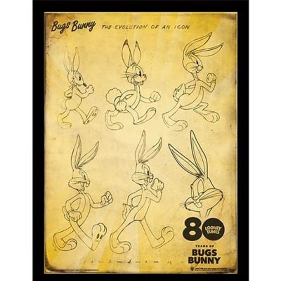 Pyramid | Bugs Bunny - Evolution D'Une Icone - Impression Encadree 30X40Cm