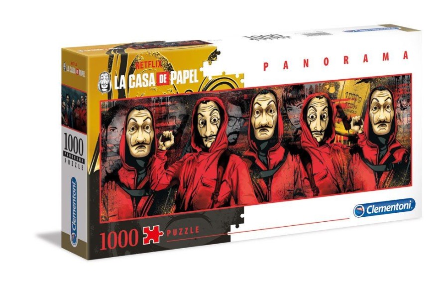 Clementoni | La Casa De Papel - Panorama Chracters - Puzzle 1000P