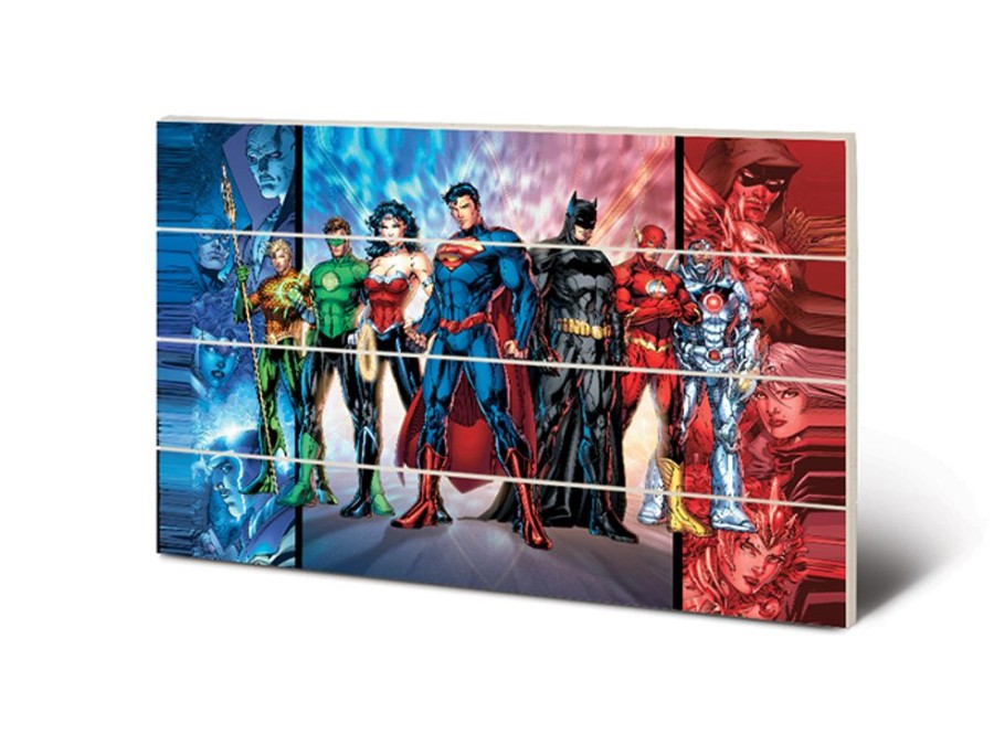 Pyramid | Dc Comics - Justice League United - Impression Sur Bois 40X59Cm