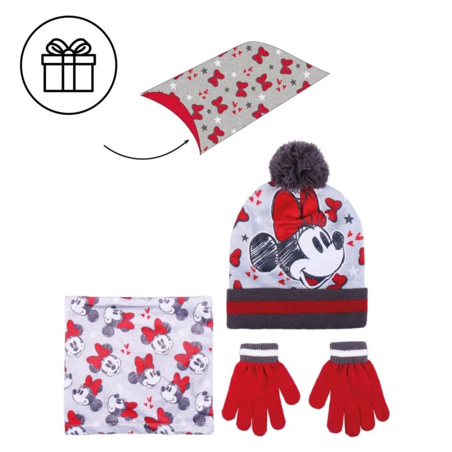 Cerda | Minnie - Set Bonnet Pompon + Gants + Tour De Cou - 3Pc Enfant