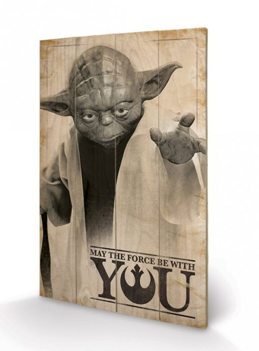 Pyramid | Star Wars - May The Force Be With You - Impression Sur Bois 40X59Cm