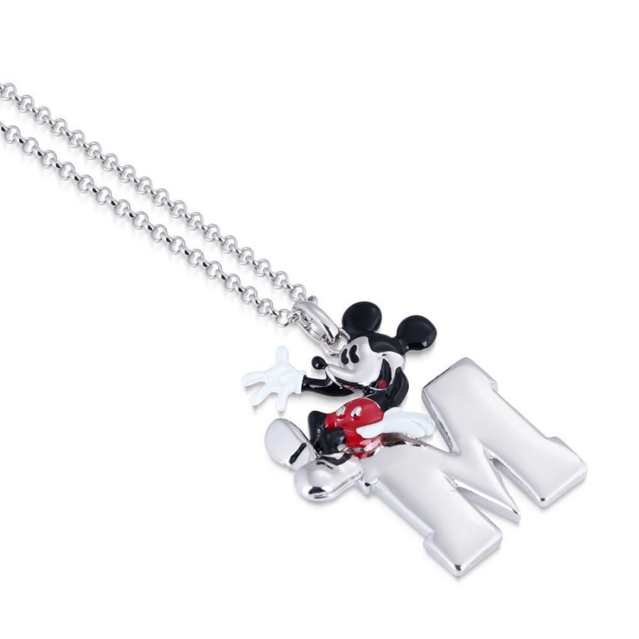 Couture Kingdom | Disney Mickey Mouse - Collier M 'White Gold Plated'