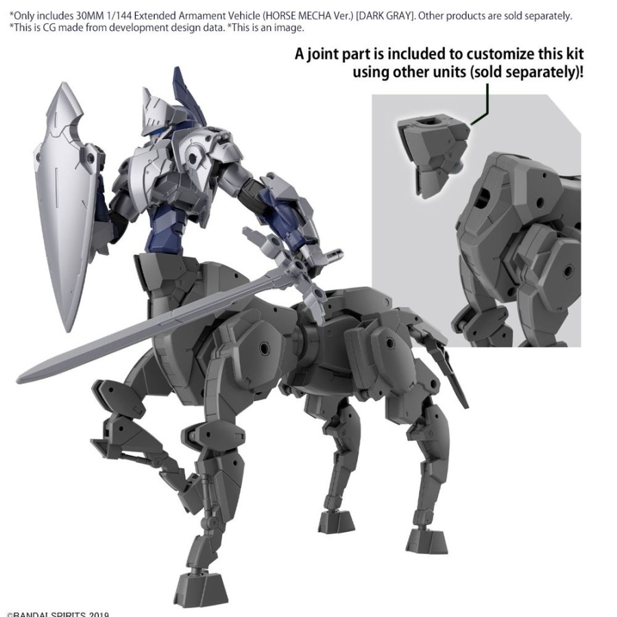 Bandai Model Kit | 30Mm - 1/144 Extended Armament Vehicule (Horse Mecha) Dark - Model Kit