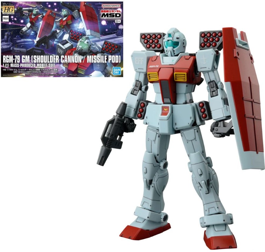 Bandai Model Kit | Gundam - Hg 1/144 Gm (Shoulder Cannon / Missile Pod) - Model Kit