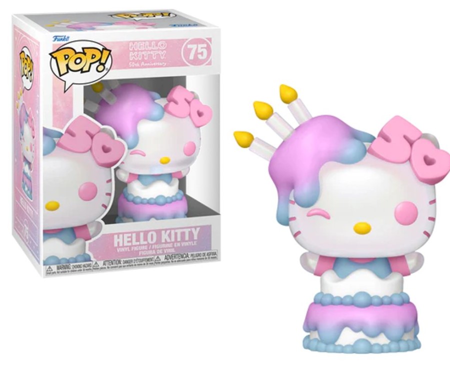 Funko | Hello Kitty 50Eme Anniv. - Pop Sanrio N° 75 - Hello Kitty Dans Gateau