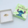 Peershardy | Stitch - Bague Ajustable - Laiton Plaque