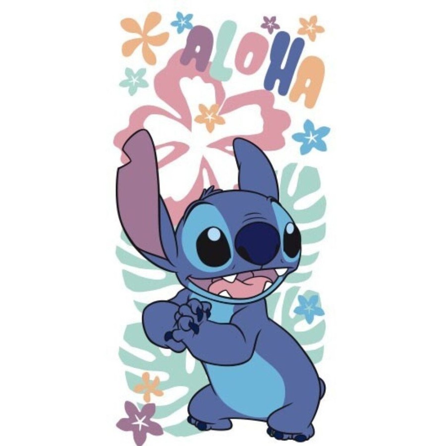 AyMax | Lilo & Stitch - Aloha - Serviette De Plage 100% Polyester 70X140Cm