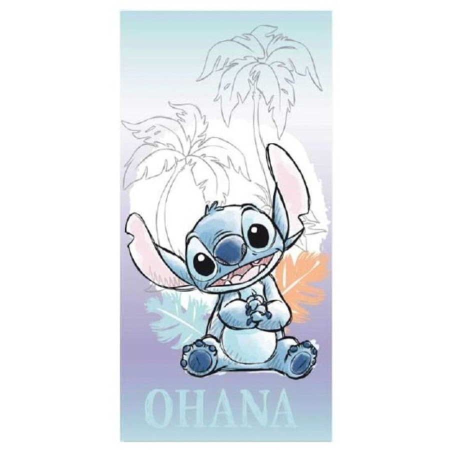 AyMax | Lilo & Stitch -Stitch Ohana-Serviette De Plage 100% Polyester 70X140Cm