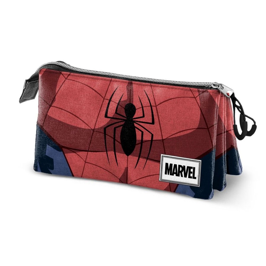 Karactermania | Spiderman - Plumier 3 Compartiments '23X11X10' - Matiere Recyclee