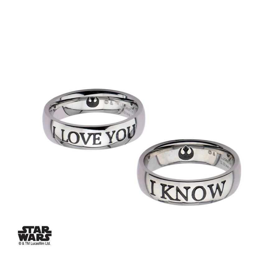 S1 Studio | Star Wars - Stainless Steel I Know I Love You - Couple Ring Set