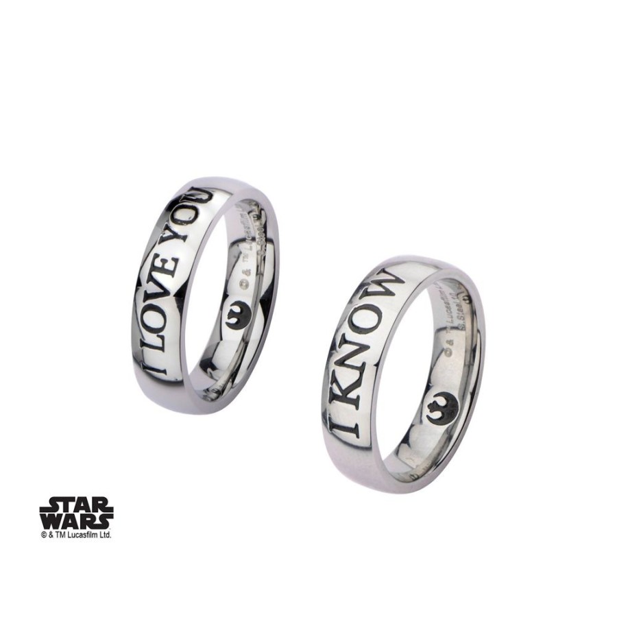 S1 Studio | Star Wars - Stainless Steel I Know I Love You - Couple Ring Set