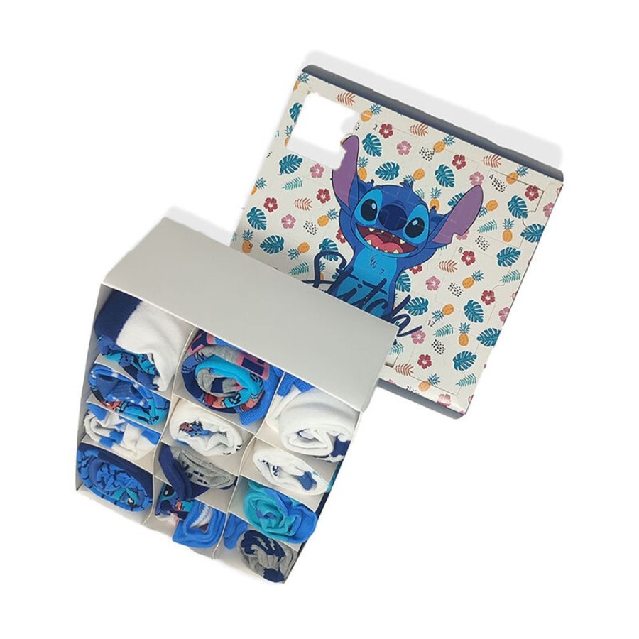 Cerda | Stitch - Gift Box - 12 Paires De Chaussettes (T 36-41)