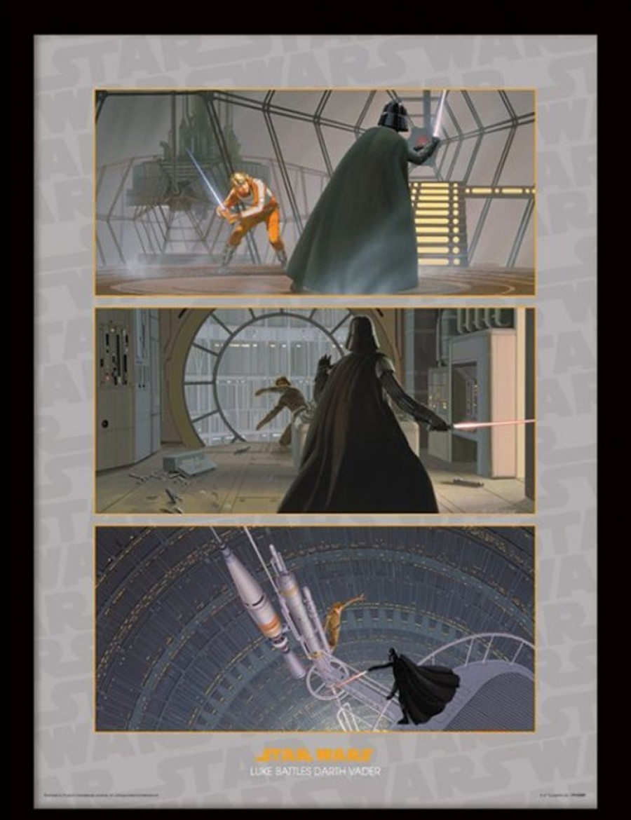 Pyramid | Star Wars - Collector Print Hq 32X42 - Luke Battles Darth Vader