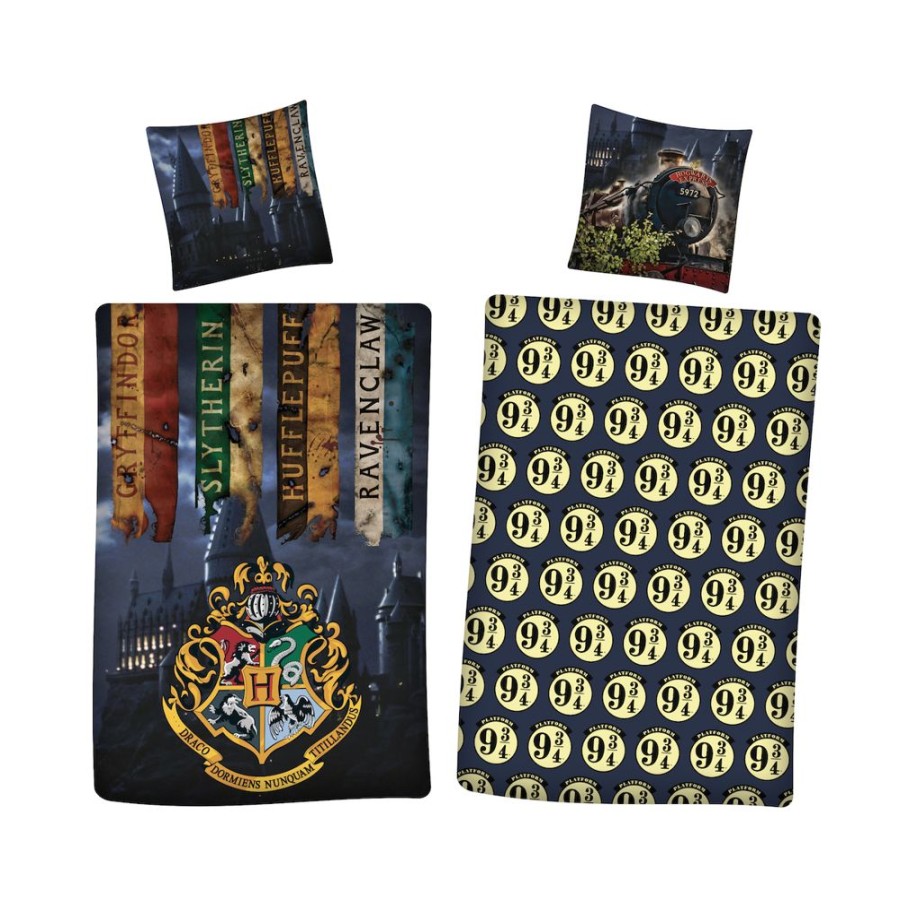 AyMax | Harry Potter - Parure De Lit 140X200Cm - 9 3/4 '100% Microfibre'