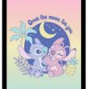 Pyramid | Lilo & Stitch - Stitch Over The Moon - Impression Encadree 30X40Cm