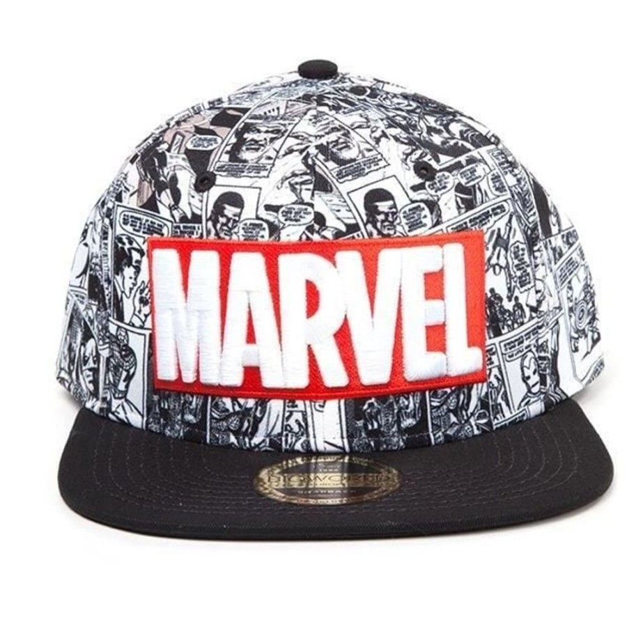 Difuzed | Marvel - Casquette Snapback - Classic Logo Rouge & Blanc