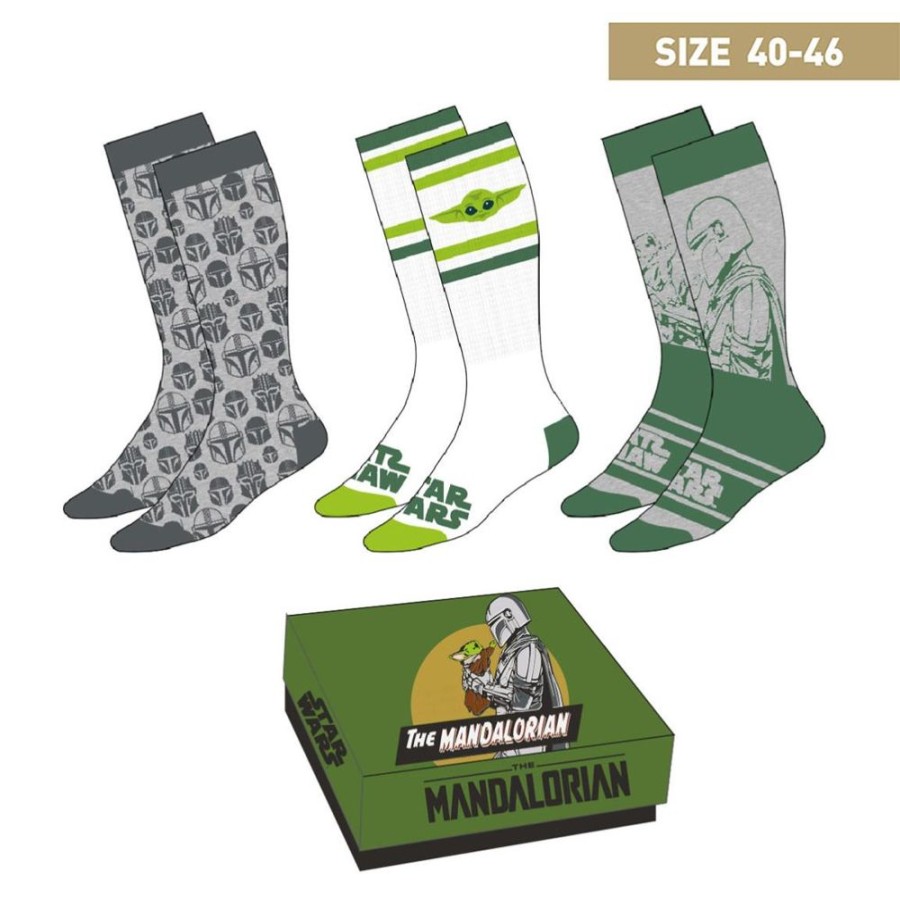 Cerda | Star Wars - The Mandalorian - Pack De 3 Paires De Chaussettes (P40-46)