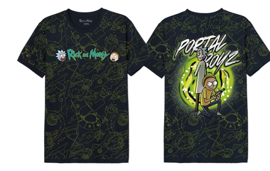 Cotton Division | Rick Et Morty - Portal Boyz - T-Shirt Oversize Homme (Xs)