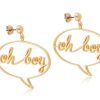 Couture Kingdom | Disney Mickey Mouse - Oh Boy Earrings 'Gold Plated'