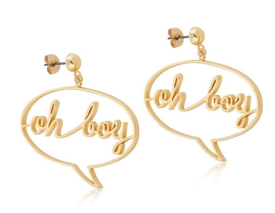 Couture Kingdom | Disney Mickey Mouse - Oh Boy Earrings 'Gold Plated'