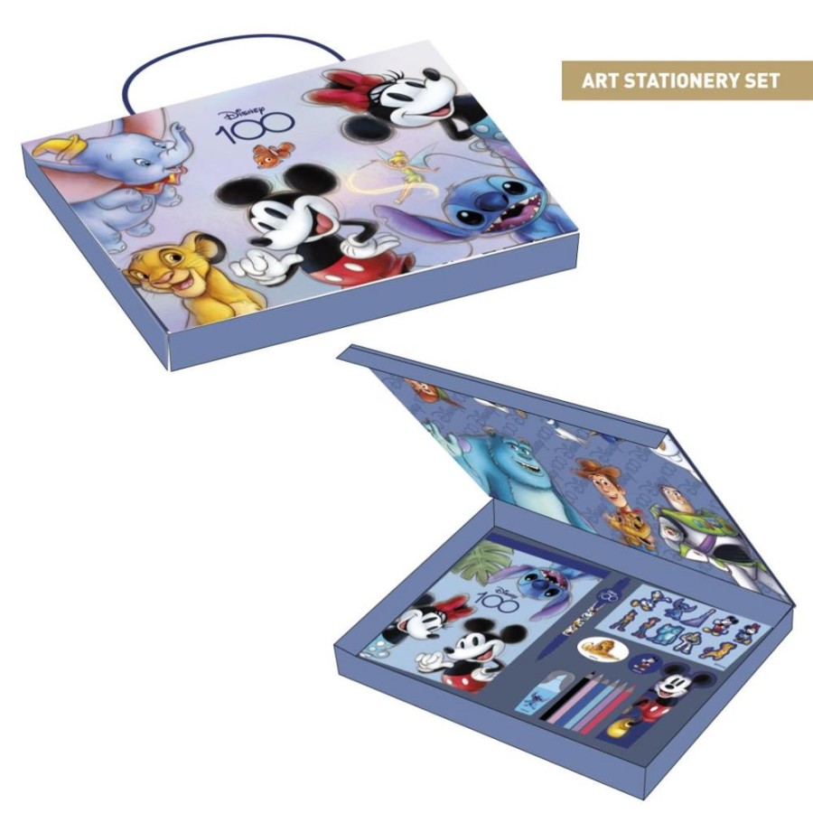 Cerda | Disney 100 Ans - Boite De Papeterie - 12 Pc.