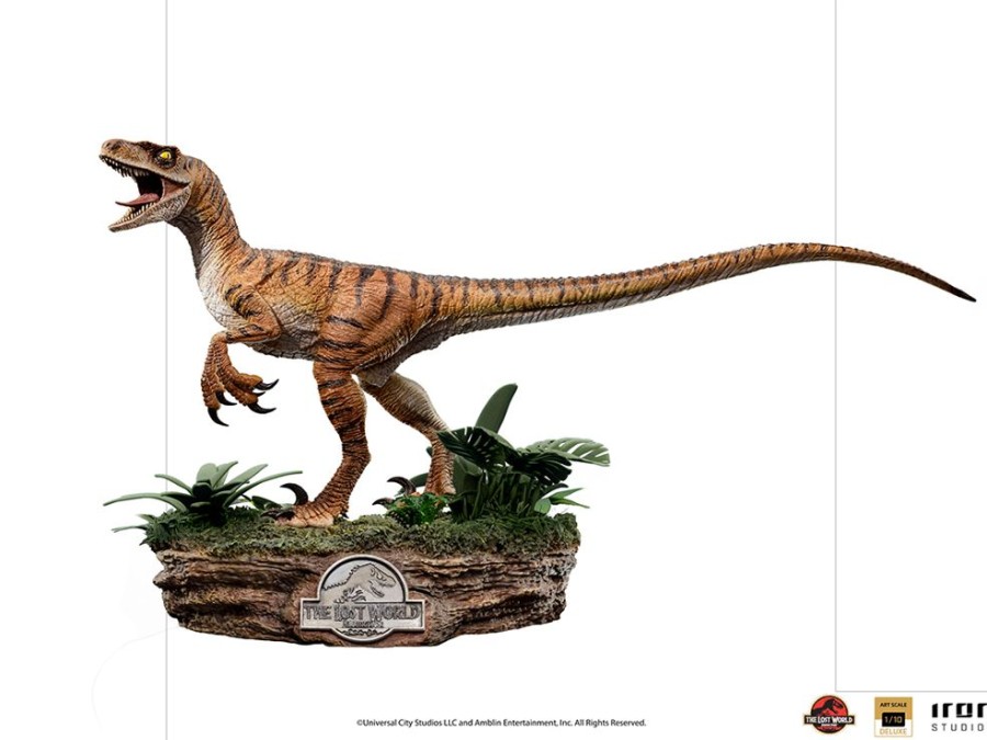 Iron Studios | Jurassic Park Lost World -Velociraptor Del. -Statue Artscale 1/10 18Cm