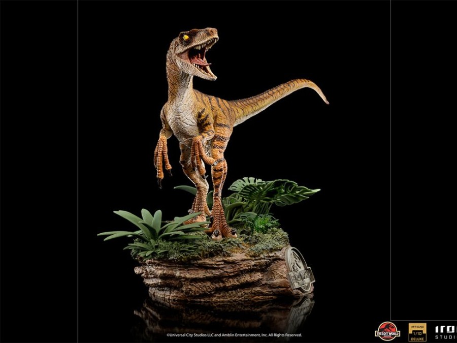 Iron Studios | Jurassic Park Lost World -Velociraptor Del. -Statue Artscale 1/10 18Cm