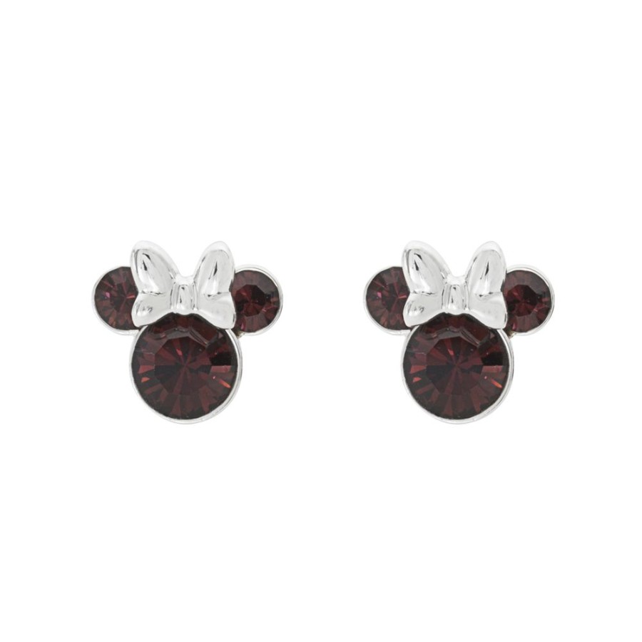 Peershardy | Minnie - Clous D'Oreilles Anniversaire En Laiton Plaque - Janvier