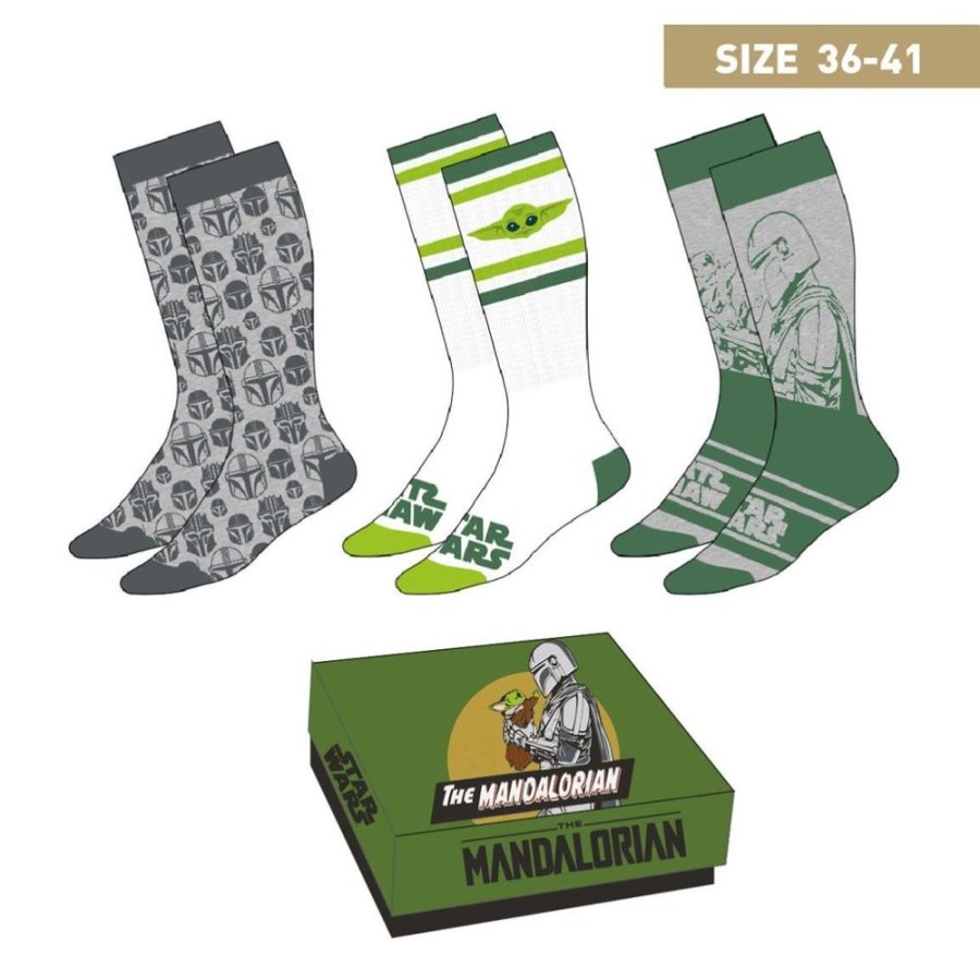 Cerda | Star Wars - The Mandalorian - Pack De 3 Paires De Chaussettes (P36-41)