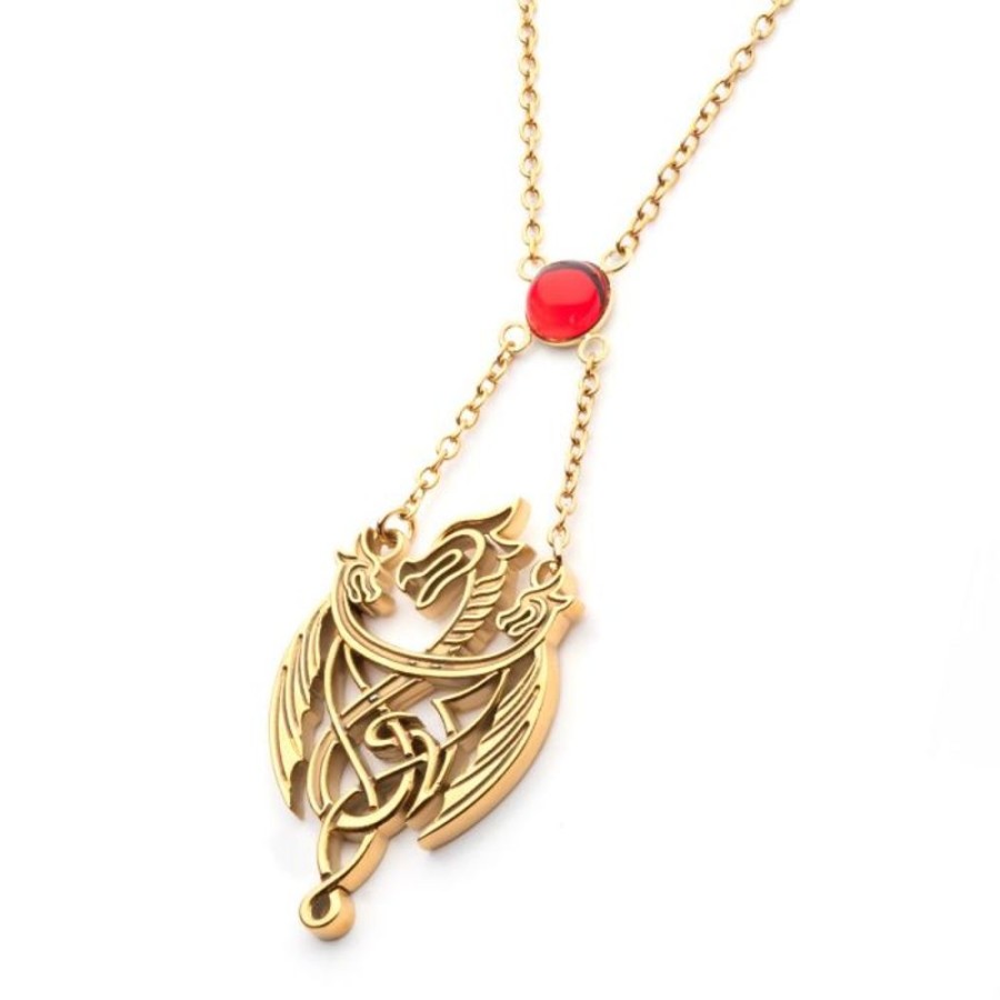 S1 Studio | House Of The Dragons - 3 Dragons - Collier Pendentif Avec Pierre