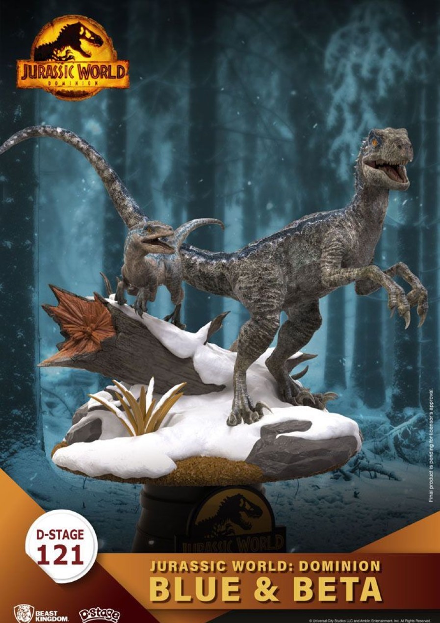 Beast Kingdom | Jurassic World Le Monde D'Apres - Blue & Beta - Diorama D-Stage 13Cm