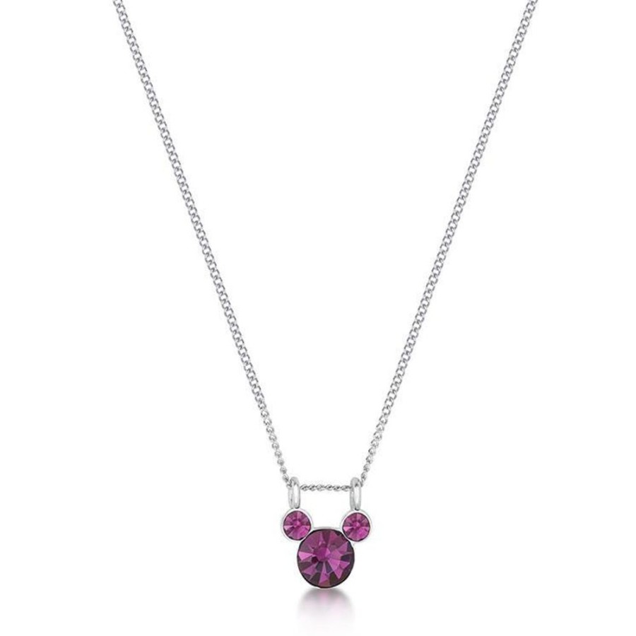 Couture Kingdom | Disney Mickey Mouse - Birthstone Necklace - February