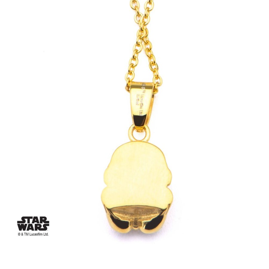 S1 Studio | Star Wars - Gold Pvd Plated 3D Stormtrooper Pendant With Chain