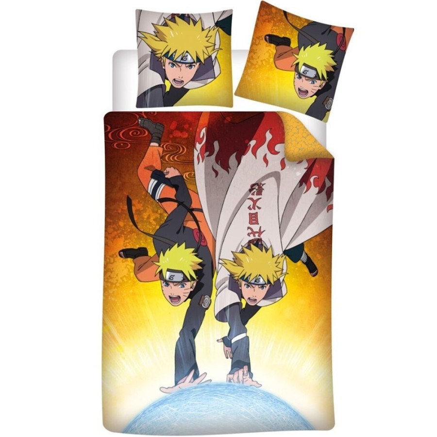 AyMax | Naruto - Minato & Naruto -Parure De Lit 140X200Cm - '100% Microfibre'