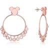 Couture Kingdom | Disney Mickey Mouse - Word Earrings 'Rose Gold Plated'