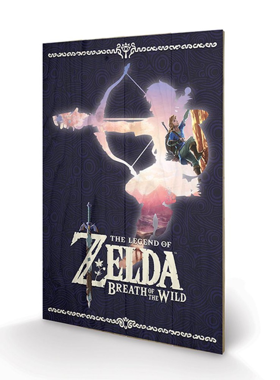 Pyramid | Zelda Breath Of The Wild - Silhouette - Impression Sur Bois 40X59Cm