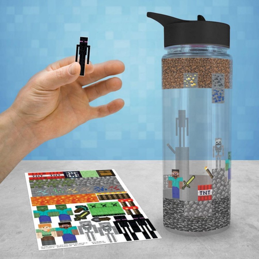 Paladone | Minecraft - Bouteille D'Eau 650Ml Et Set De Stickers