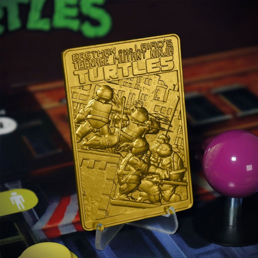 Fanattik | Tmnt - Comic - Carte En Metal Plaque Or Collector