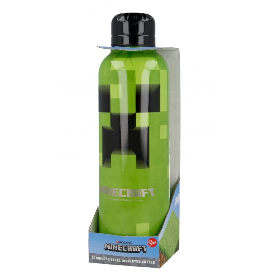 Stor | Minecraft - Bouteille En Acier Inoxydable Isotherme - 515Ml