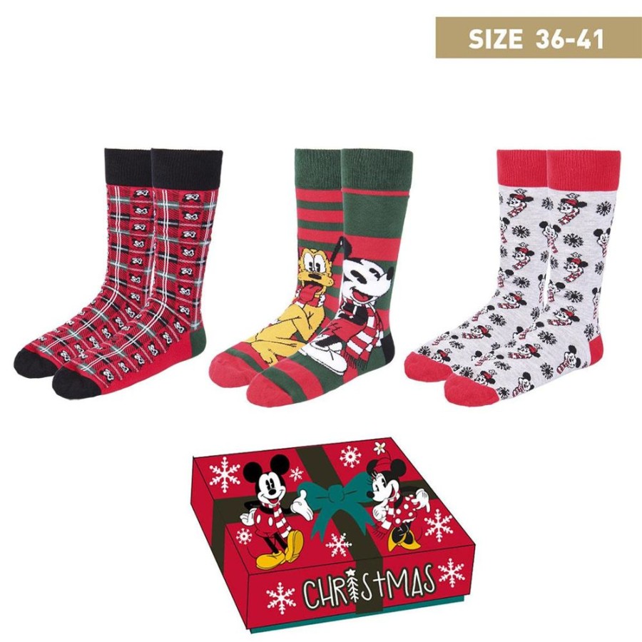 Cerda | Disney - Mickey - Pack De 3 Paires De Chaussettes (P35-41)