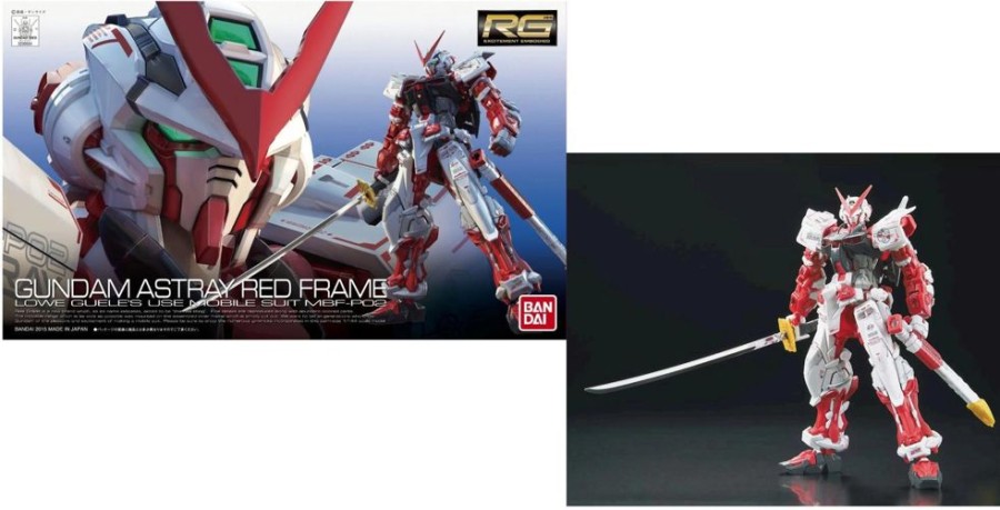 Bandai Model Kit | Gundam - Rg 1/144 Mbf-P02 Gundam Astray Red Frame - Model Kit 13Cm