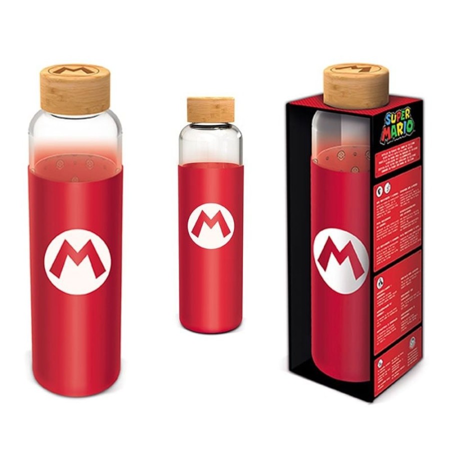 Stor | Super Mario - Bouteille En Verre + Silicone - Format 585Ml