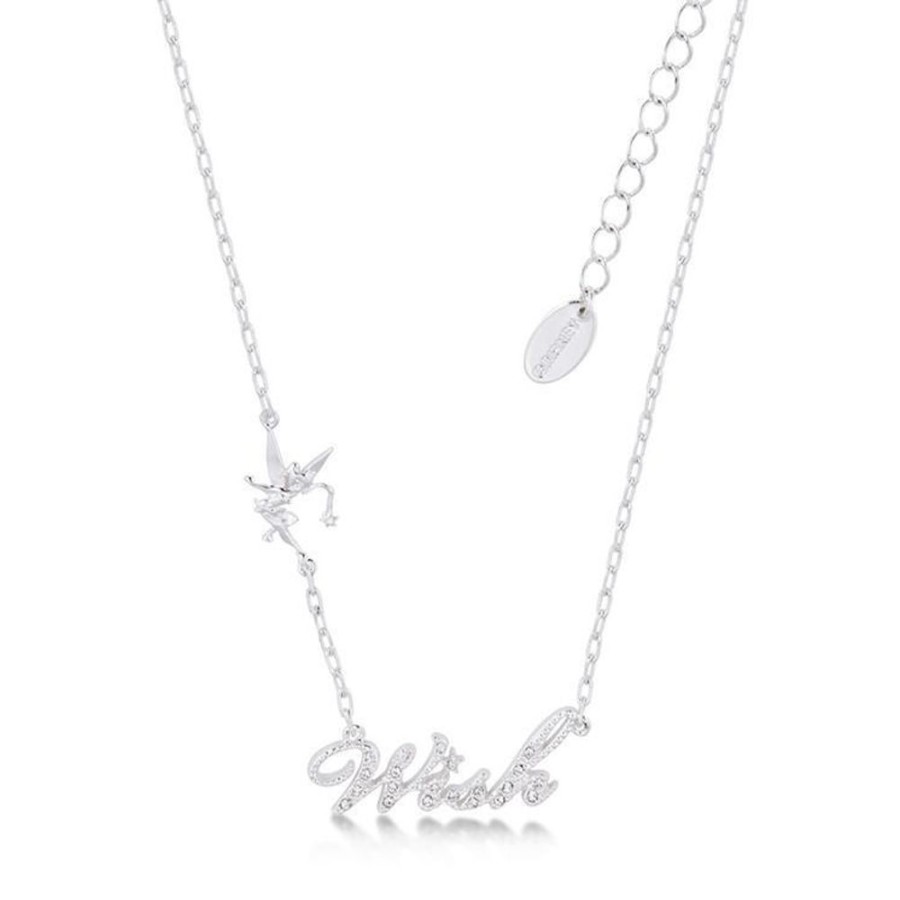 Couture Kingdom | Disney Tinker Bell - Wish Crystal Necklace 'White Gold Plated'