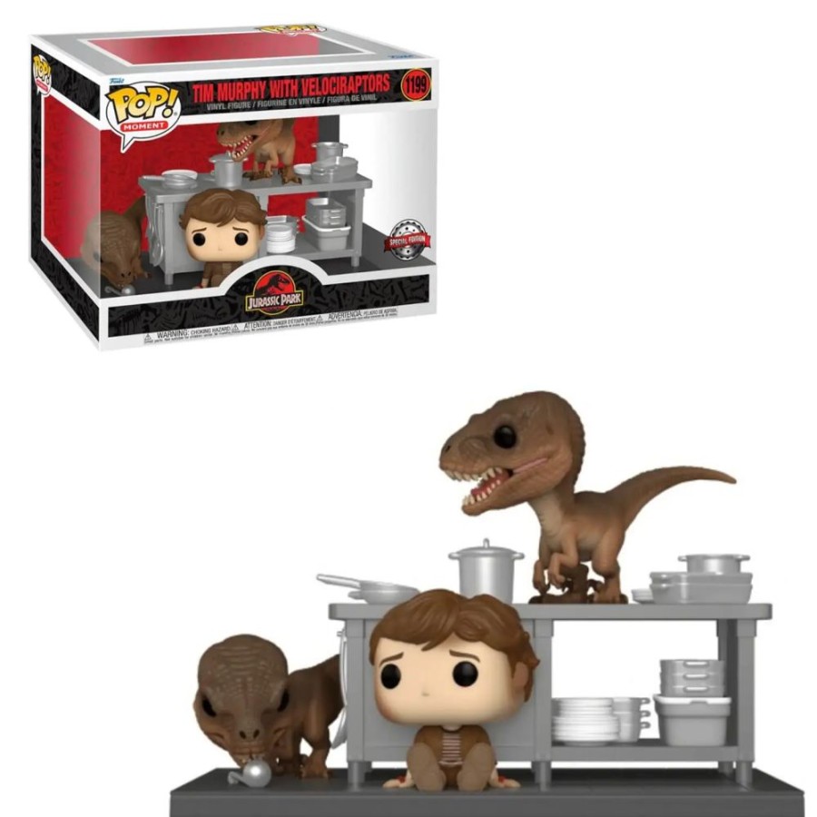 Funko | Jurassic Park - Pop Moments N° 1199 - Tim & Velociraptors S.E.