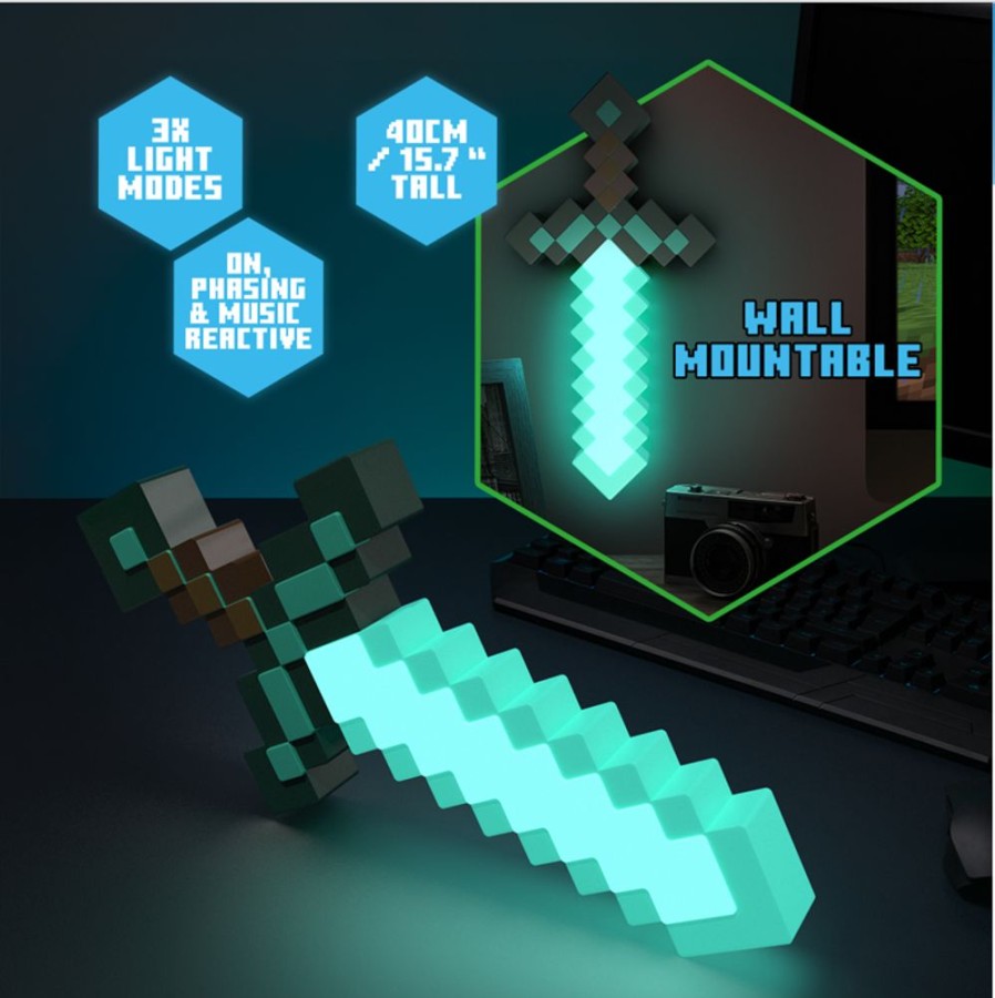 Paladone | Minecraft - Epee En Diamant - Lampe 40Cm