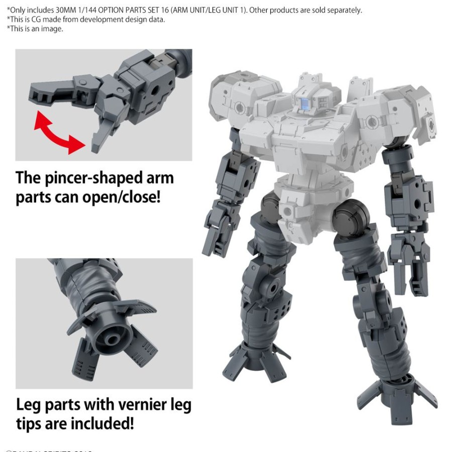 Bandai Model Kit | 30Mm - 1/144 Option Parts Set 16 (Arm Unit/Leg Unit 1) - Model Kit