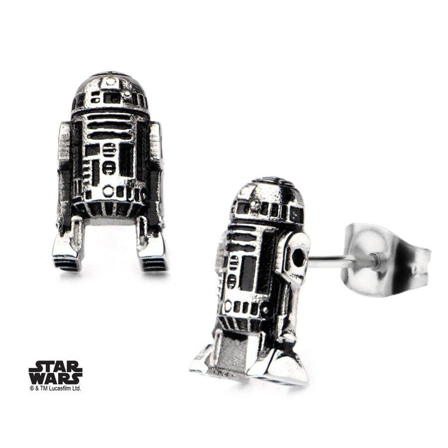 S1 Studio | Star Wars - Stainless Steel R2D2 3D Cast Stud Earrings