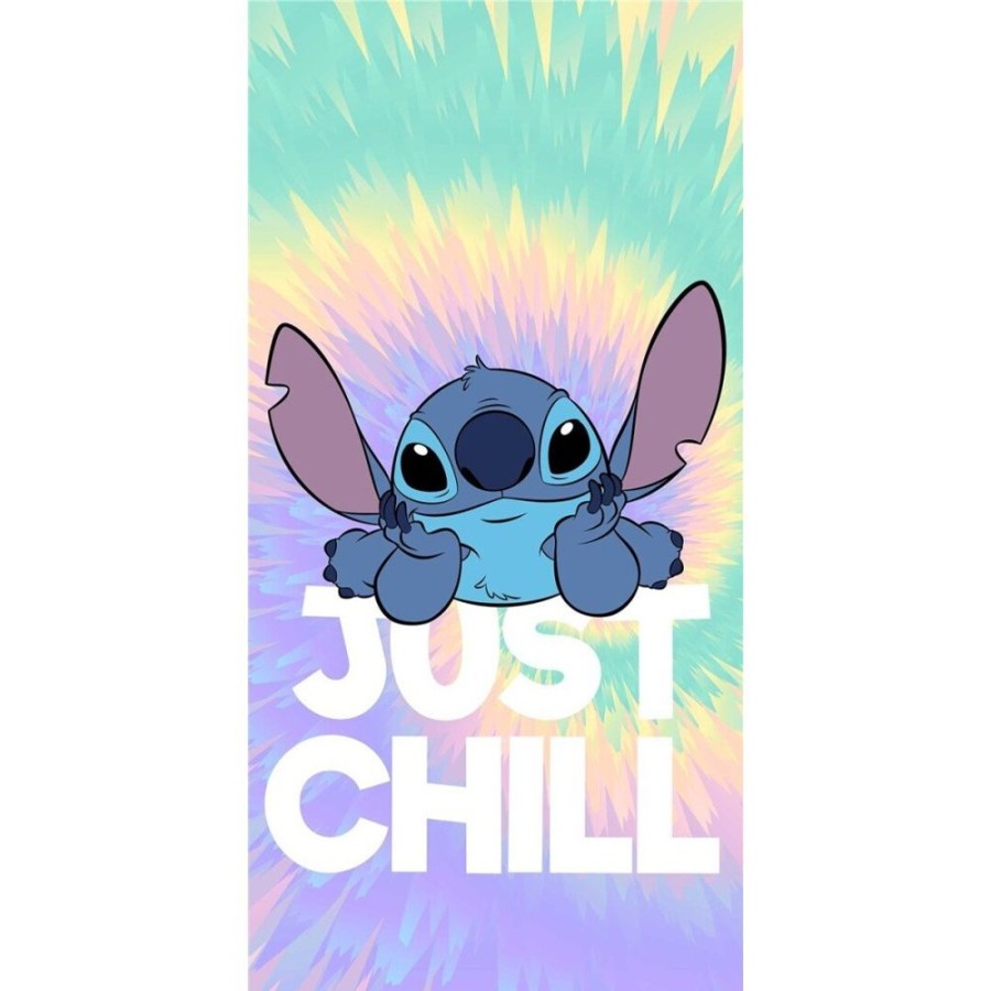 AyMax | Lilo & Stitch - Just Chill -Serviette De Plage 100% Polyester 70X140Cm